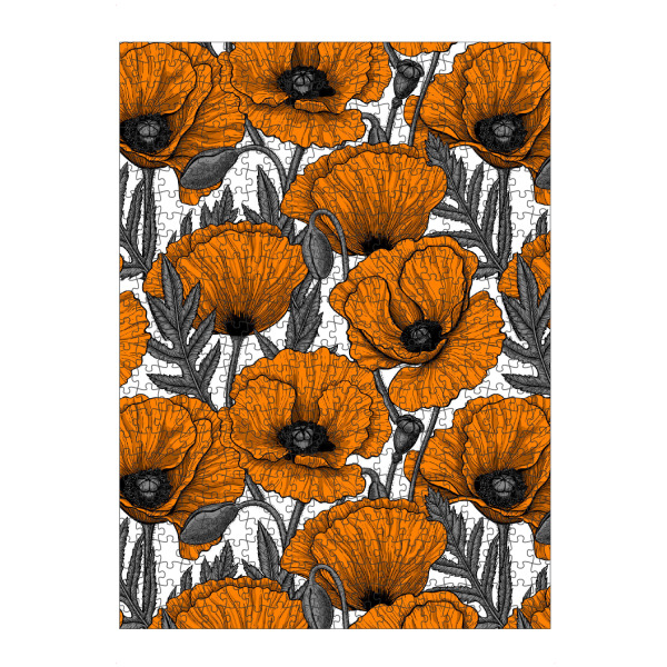 artboxONE Puzzle "Orangefarbene Mohnblumen" artboxONE - Natur,Floral