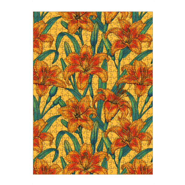 artboxONE Puzzle "Orangefarbene Lilien" artboxONE - Natur,Floral