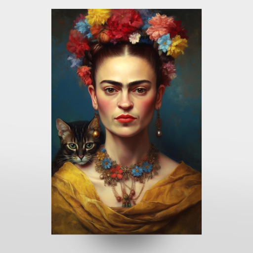 Frida Kahlo Love Cats