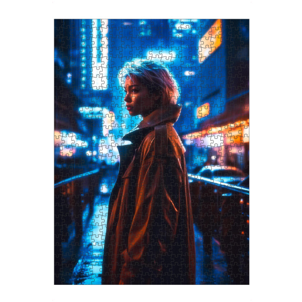 artboxONE Puzzle "Eine Cyberpunk-Superheldin" artboxONE - Städte,Menschen,Fiktion