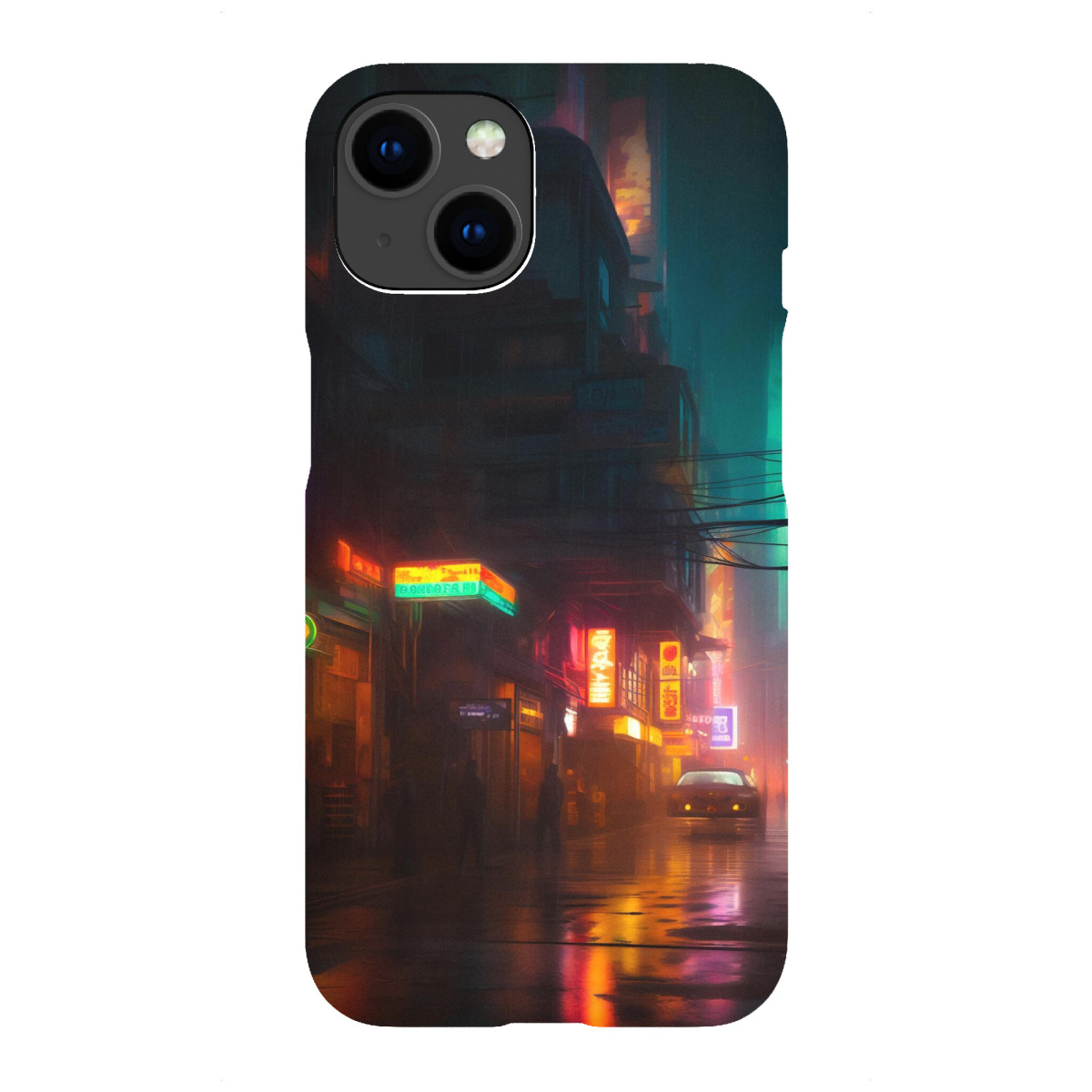 "Ein regnerisches Stadtbild"für iPhone - Premium-Case Handyhülle artboxONE