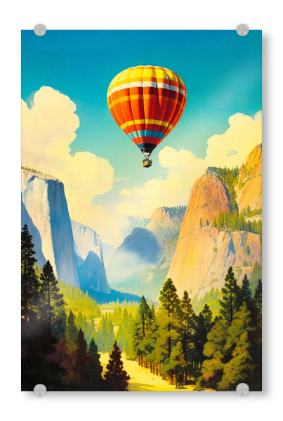Acrylglasbild "Vintage Yosemite" artboxONE - Natur,Reise,Reise / Länder