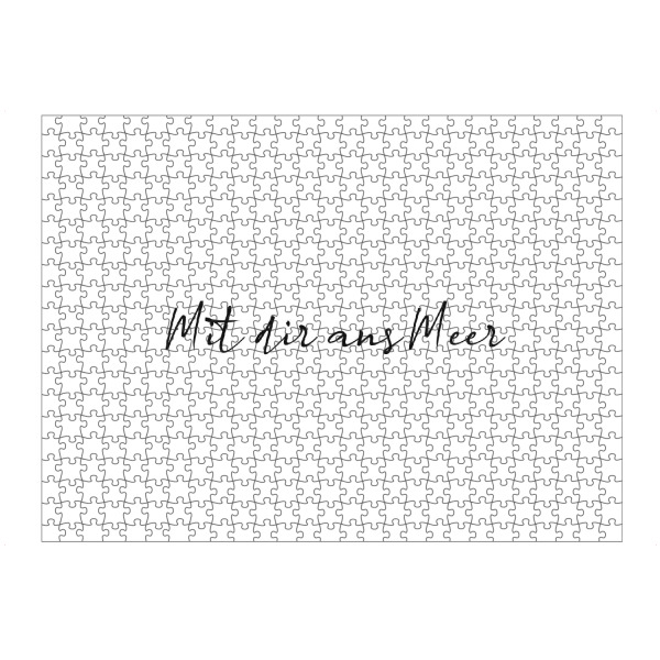 artboxONE Puzzle "Mit dir ans Meer" artboxONE - Typografie,Reise,Schwarzweiß,Liebe,Buchstaben / M