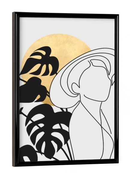 Poster mit schwarzem Rahmen "Lanie" artboxONE - Floral,Abstrakt