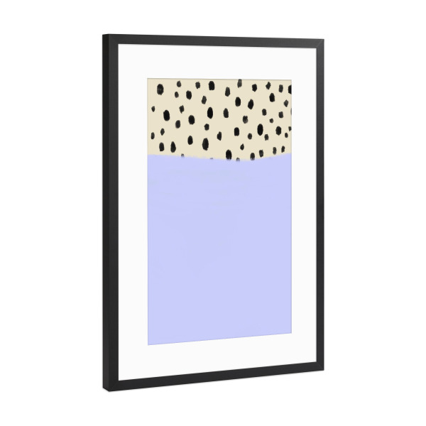 Poster mit Rahmen Schwarz (Metallic) "Dots Boho Pastel" artboxONE - Abstrakt - Boho,Dots,Pastel,Soft,Lila,Light,Handyhülle,Trend,Cool