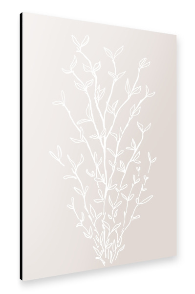 Alu-Dibond "Garranzweige in Beige" 30x20 cm artboxONE