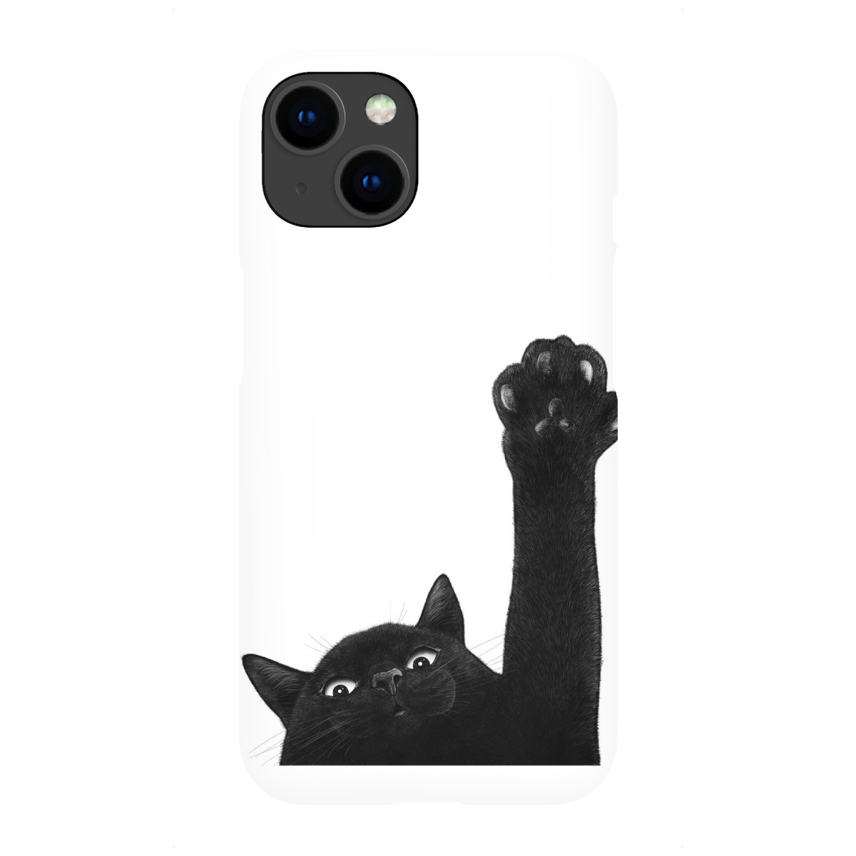 iPhone "Schwarze Katze mit Pfote" Premium-Case Handyhülle artboxONE