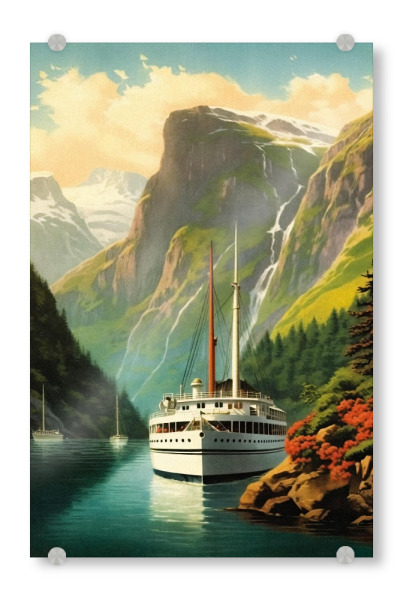 Acrylglasbild "Norwegischer Fjord" artboxONE - Städte,Natur,Reise