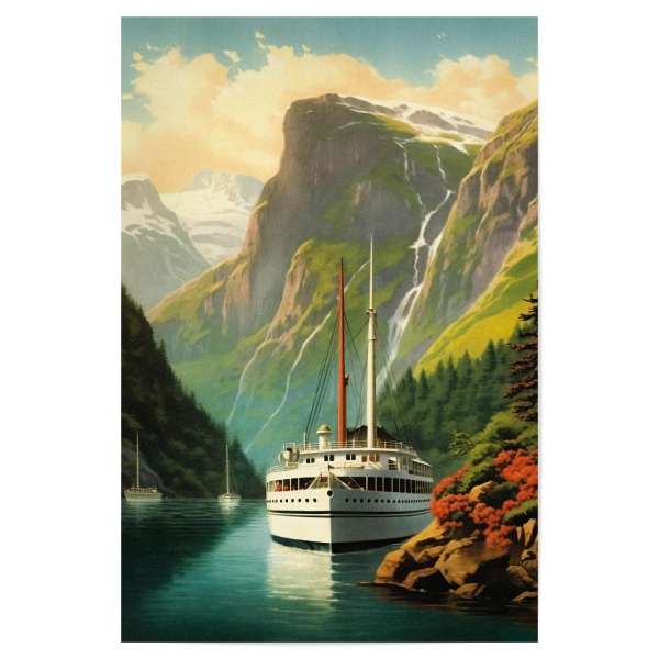 Poster "Norwegischer Fjord" artboxONE - Städte,Natur,Reise