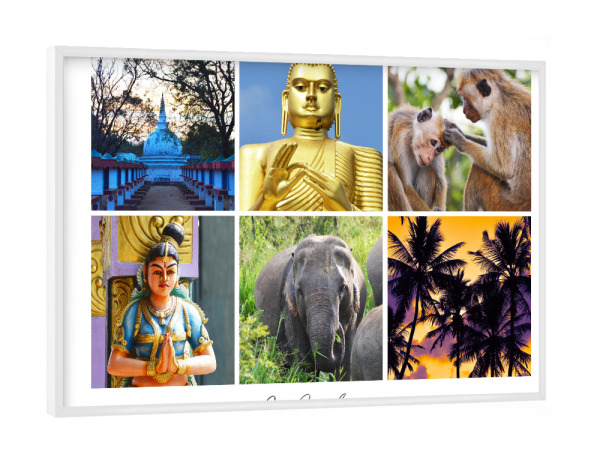 Poster mit weißem Rahmen "Sri Lanka - strahlendes Land" artboxONE - Reise,Architektur,Reise / Asien,Reise / Länder