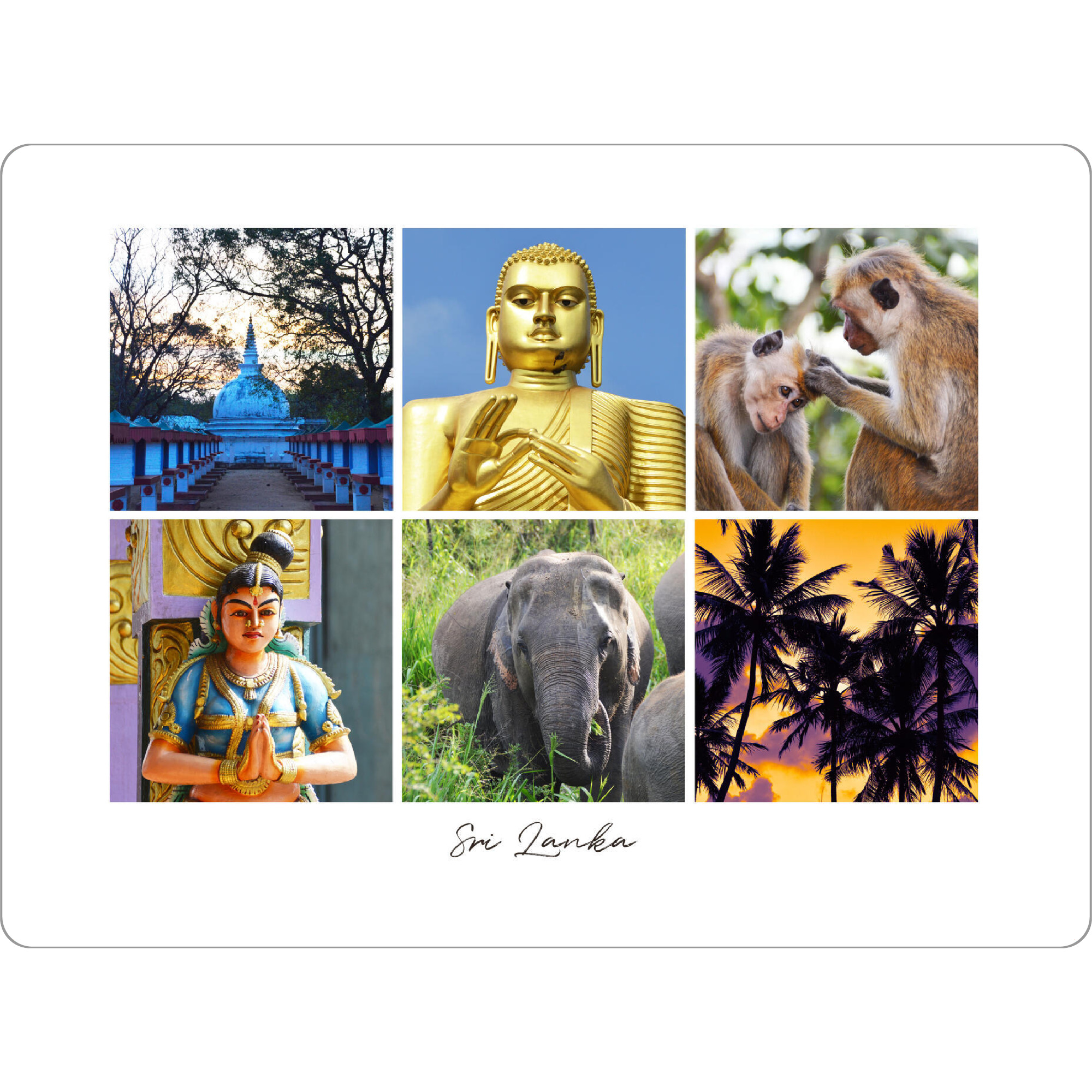 Tischset "Sri Lanka - strahlendes Land" artboxONE - Reise,Architektur,Reise / Asien,Reise / Länder