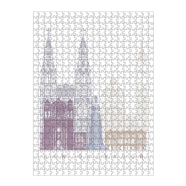 Puzzle Ravensburger "SAN SALVADOR SKYLINE PASTELL" artboxONE - Städte,Architektur