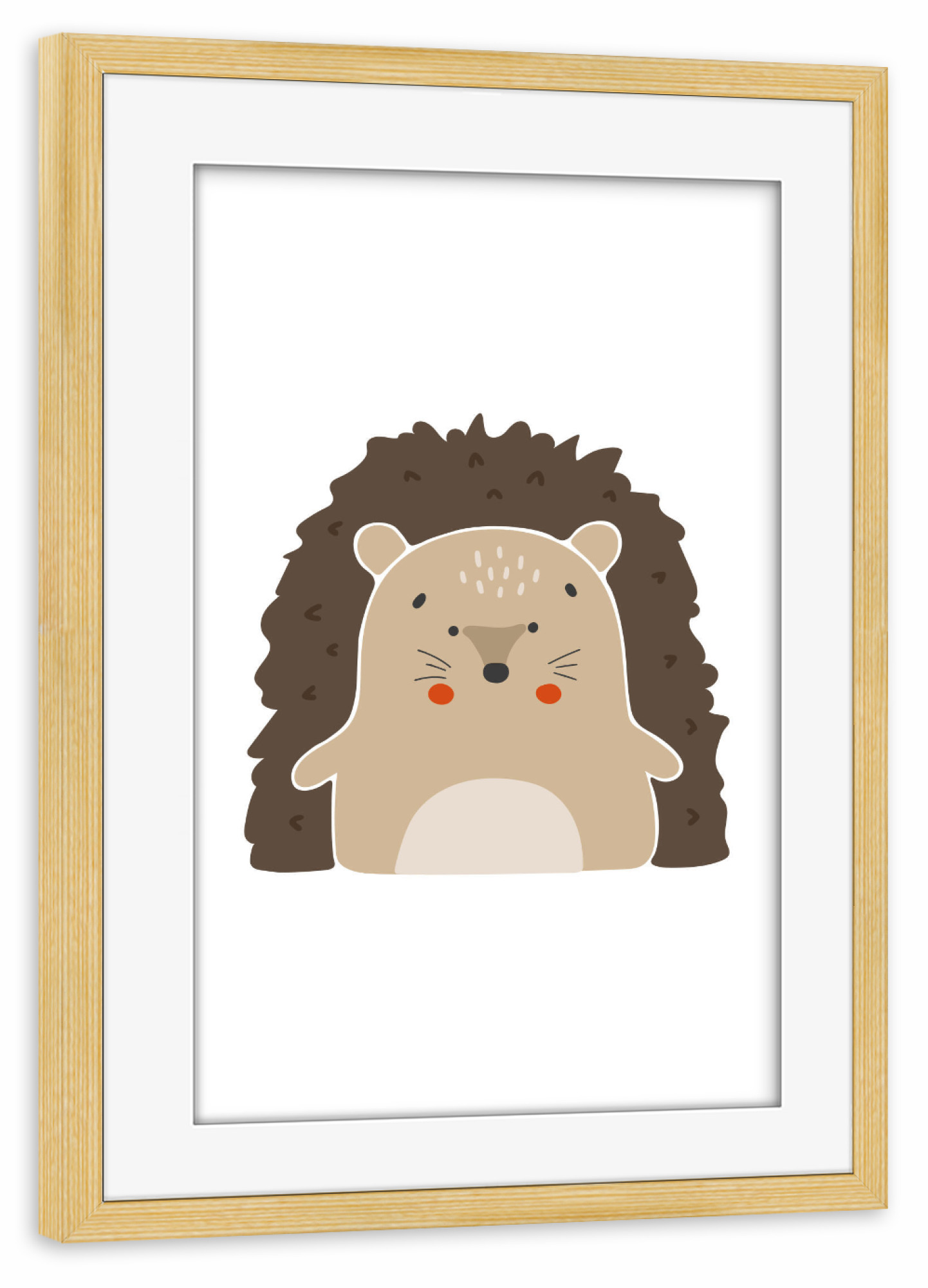 Poster mit Rahmen kiefer "Abstraktes Igel-Design" artboxONE - Für Kinder,Tiere