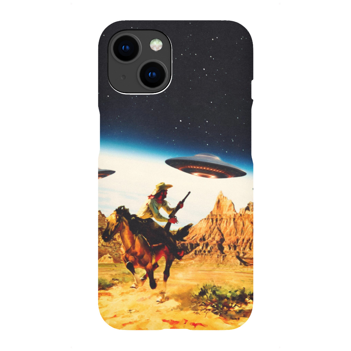"UFO-Weltraumjagd"für iPhone - Premium-Case Handyhülle artboxONE