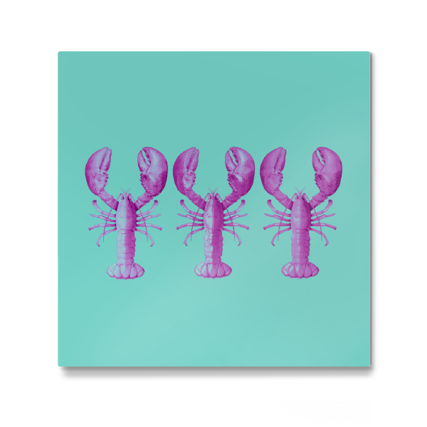 Galerie-Print "Drei pinke Hummer" 30x30 cm artboxONE