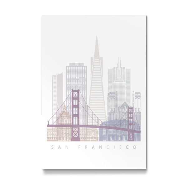 Galerie-Print "SAN FRANCISCO SKYLINE PASTEL-m" 30x20 cm artboxONE