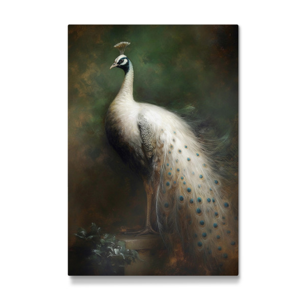 Galerie-Print "Weißer Pfau Gemälde" 30x20 cm artboxONE