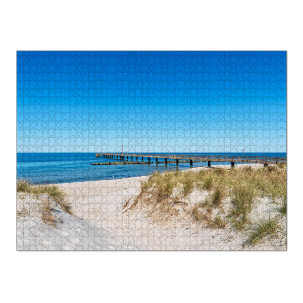Puzzle Ravensburger "Seebrücke, Strand, Düne" artboxONE - Natur,Reise,Architektur,Reise / Strand und Meer