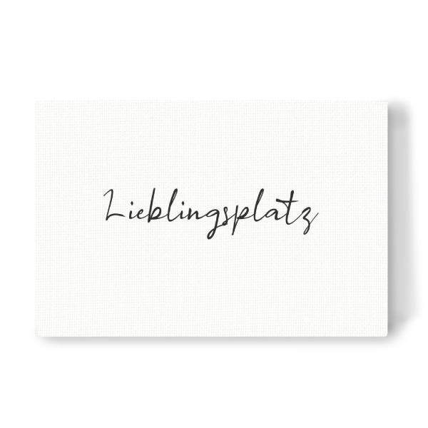 Leinwandbild "Lieblingsplatz Schrift" artboxONE - Typografie,Schwarzweiß,Liebe,Buchstaben / L,Buchstaben / P