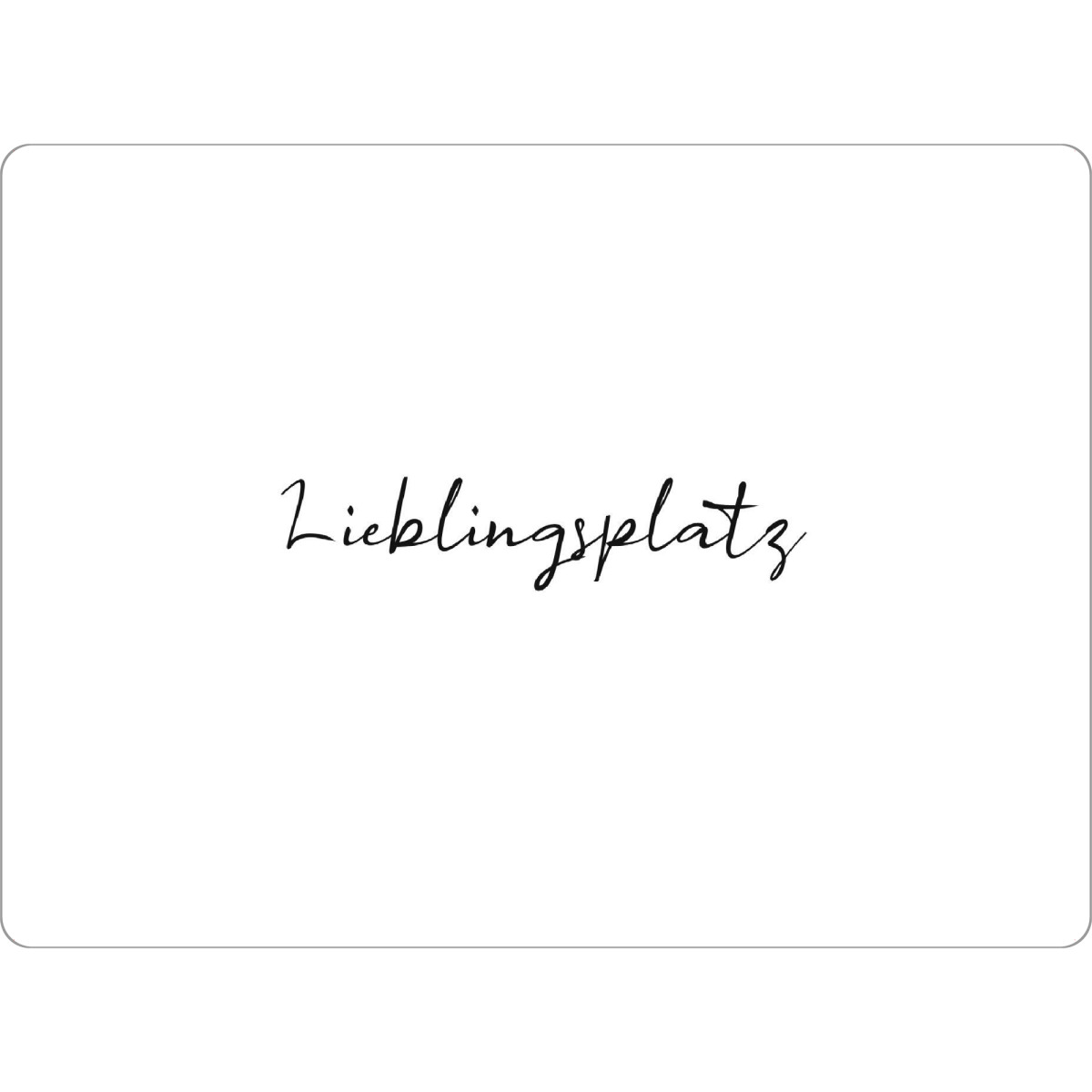 Tischset "Lieblingsplatz Schrift" artboxONE - Typografie,Schwarzweiß,Liebe,Buchstaben / L,Buchstaben / P