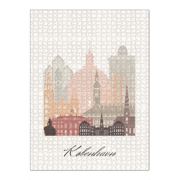 Puzzle Ravensburger "Skyline von Kopenhagen" artboxONE - Städte,Reise,Architektur,Städte / København,Kartografie