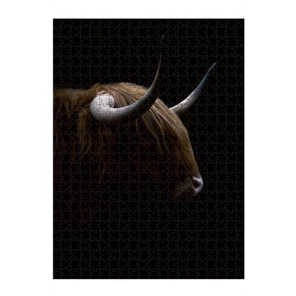 artboxONE Puzzle "Dunkle Highlander-Kuh" artboxONE - Natur,Tiere