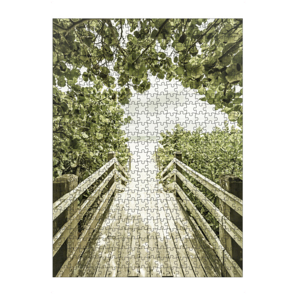 artboxONE Puzzle "Brücke zum Strand | Vintage" artboxONE - Natur,Reise / Strand und Meer,Reise / Länder