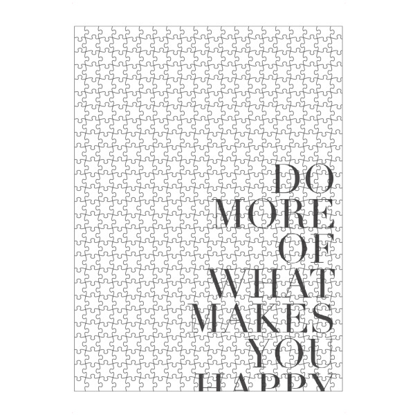 artboxONE Puzzle "What makes you happy" artboxONE - Typografie,Schwarzweiß,Fashion