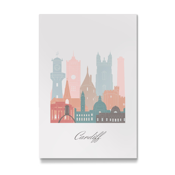 Galerie-Print "Skyline von Cardiff im Pastellstil" 30x20 cm artboxONE