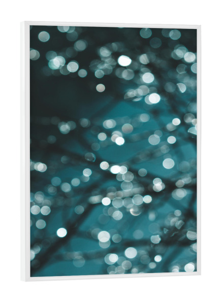 Poster mit weißem Rahmen "Mitternachtsfunkeln" artboxONE - Natur,Weihnachten
