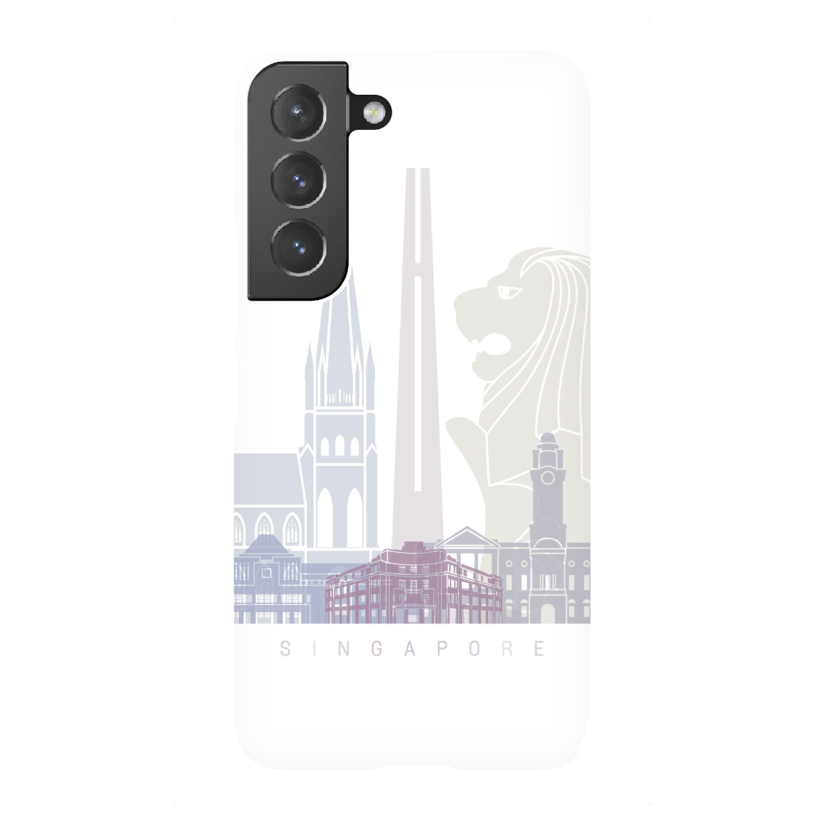 "SINGAPUR SKYLINE PASTELL"für Samsung Galaxy - Premium-Case Handyhülle artboxONE
