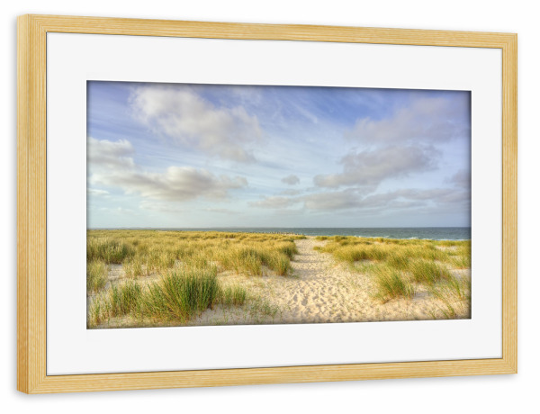 Poster mit Rahmen kiefer "Sylt Weststrand in Hörnum" artboxONE - Natur,Reise,Reise / Strand und Meer