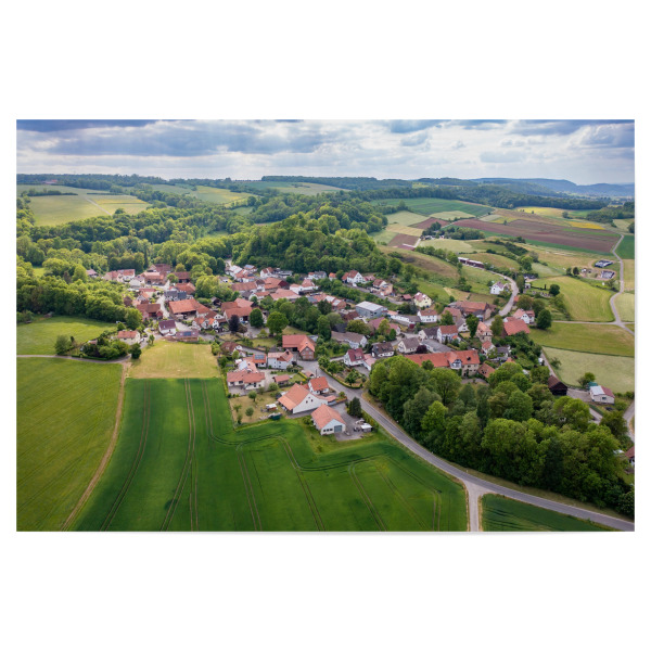Poster 30x20 cm "Das Dorf Lüderbach in Nordhessen" artboxONE - Natur,Architektur