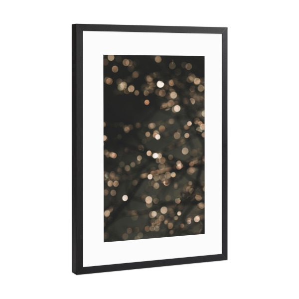 Poster mit Rahmen Schwarz (Metallic) "Mitternachtsglühen" artboxONE - Natur,Abstrakt