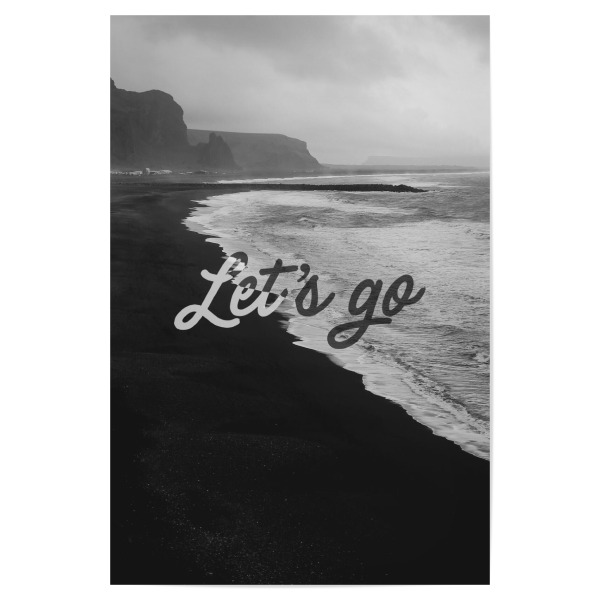 Poster 30x20 cm "Lass uns geheimnisvoll werden" artboxONE - Typografie,Natur,Reise - Reisen,Urlaub,Motivierend,Inspirierend,Meer,Sand,Typografie,Typo