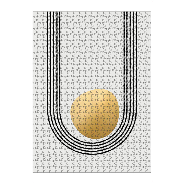 Puzzle Ravensburger "Gold, unausgeglichen" artboxONE - Abstrakt,Geometrie - Gold,Bögen,Gleichgewicht,Abstrakt,Formen,Geometrie - Bild gold
