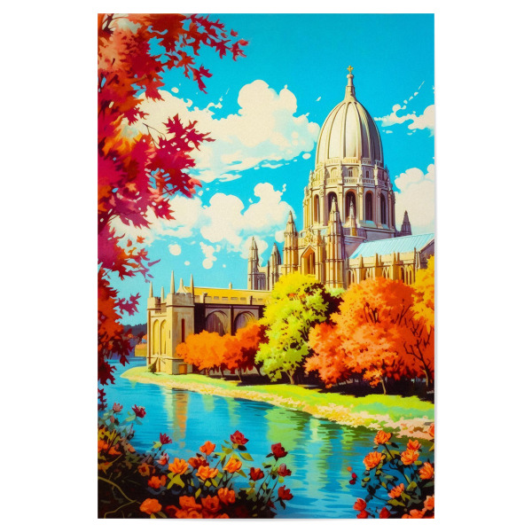 Poster "Vintage-Oxford" artboxONE - Natur,Floral,Städte / Weitere