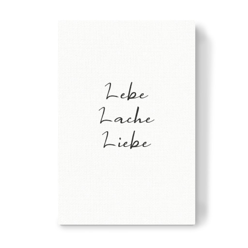 Lebe Lache Liebe Minimalistisch