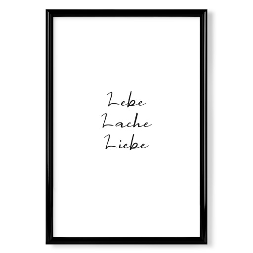 Lebe Lache Liebe Minimalistisch