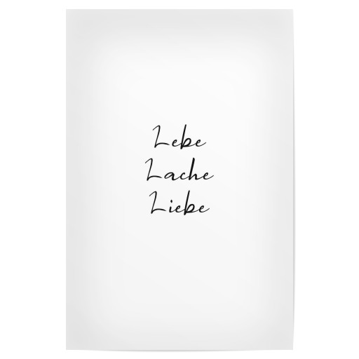 Lebe Lache Liebe Minimalistisch