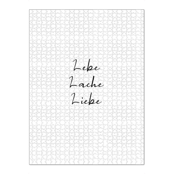 Puzzle Ravensburger "Lebe Lache Liebe Minimalistisch" artboxONE - Typografie,Schwarzweiß,Liebe,Fashion