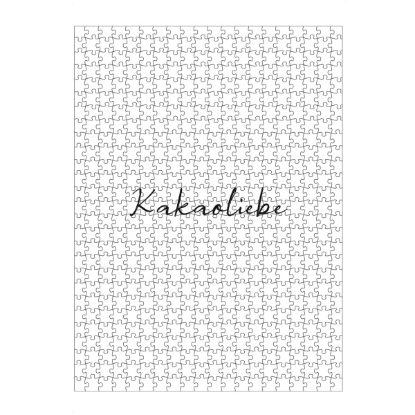 Puzzle Ravensburger "Kakaoliebe" artboxONE - Typografie,Essen & Trinken,Schwarzweiß