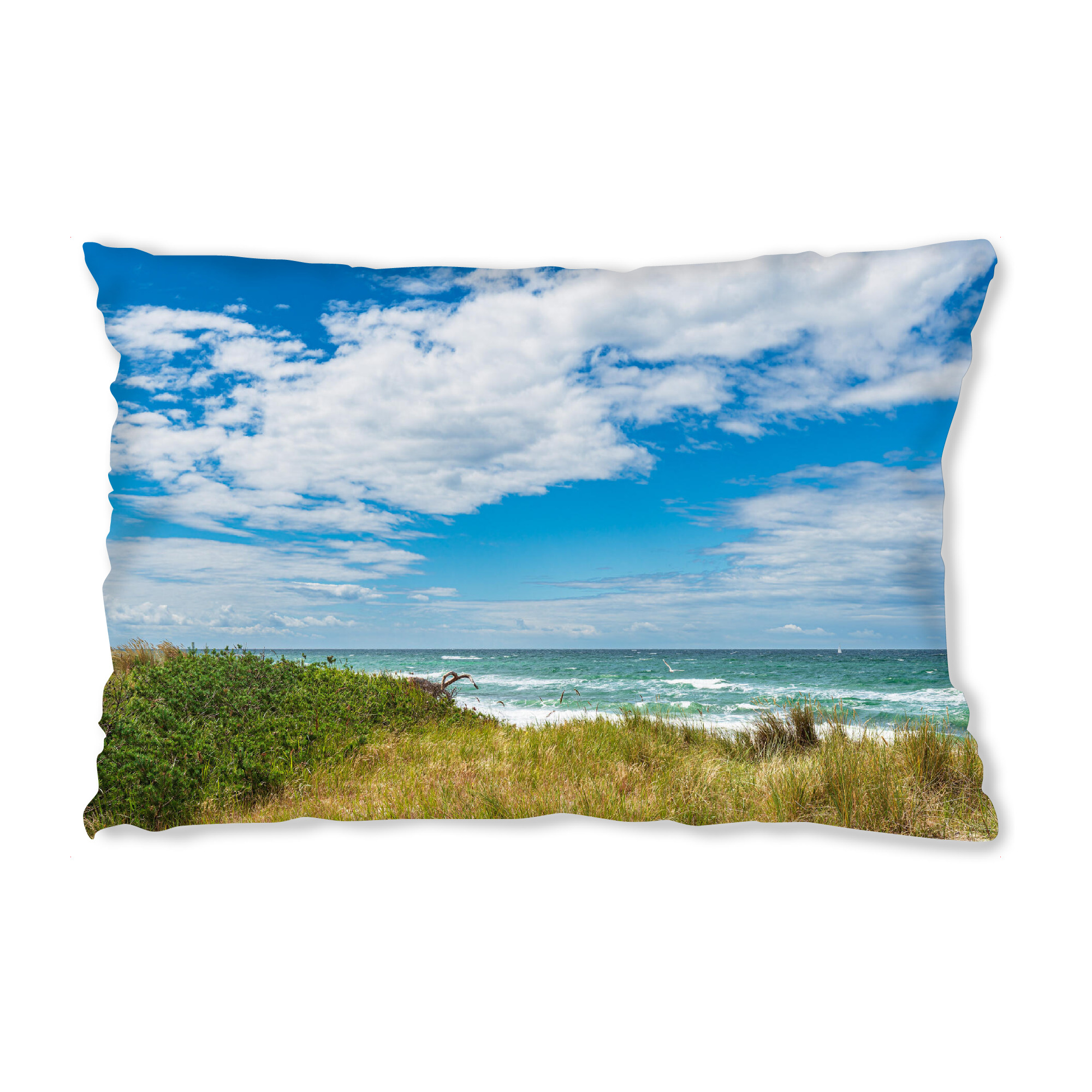 Design-Kissen "Düne, Wolken, Ostsee, Wellen" artboxONE - Natur,Reise,Reise / Strand und Meer
