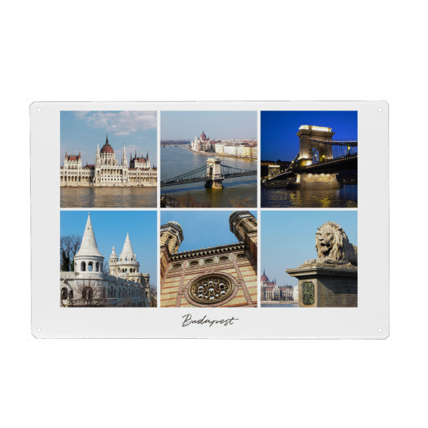 Metall Poster "Budapest @ Ungarn" artboxONE - Städte,Reise,Architektur,Reise / Länder,Städte / Budapest