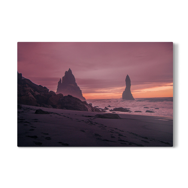 Galerie-Print "Rosa Strand-Sonnenuntergang-Himmel" 30x20 cm artboxONE