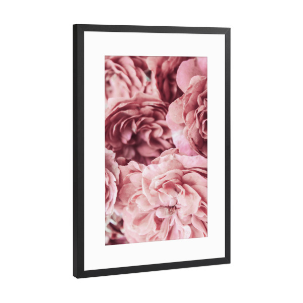 Poster mit Rahmen Schwarz (Metallic) "Blütenblätter I" artboxONE - Natur,Floral,Für Mama