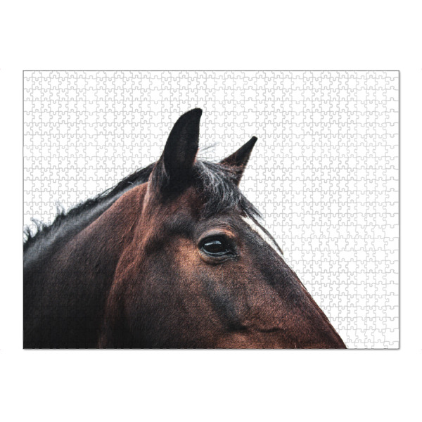 Puzzle Ravensburger "Braunes Pferdekopfporträt" artboxONE - Natur,Tiere,Sport