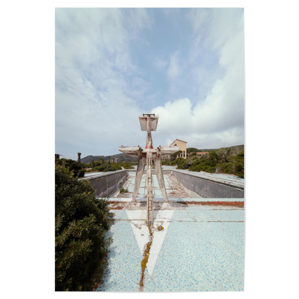 Poster 30x20 cm "Piscina Olimpionica" artboxONE - Reise,Architektur,Buchstaben / U,Buchstaben / V