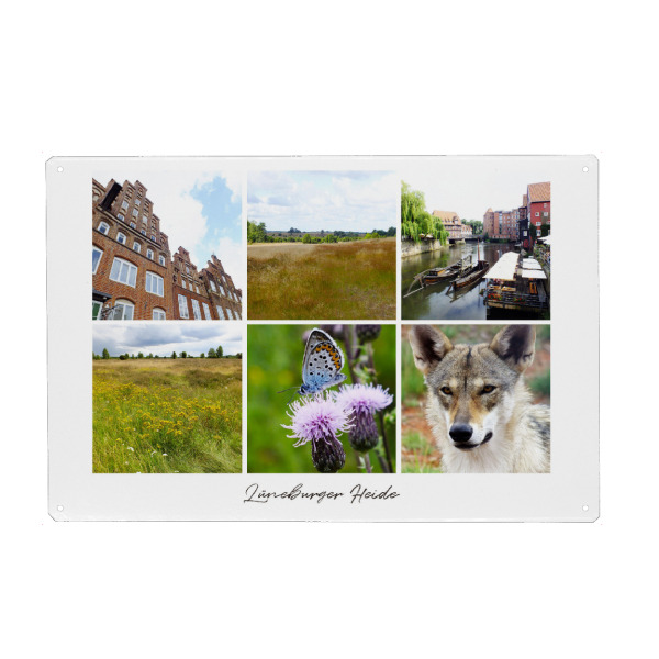 Metall Poster "Die malerische Lüneburger Heide" artboxONE - Natur,Reise,Architektur,Reise / Länder