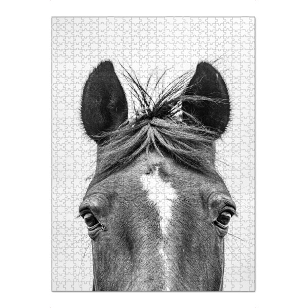 Puzzle Ravensburger "Dunkles Pferd I" artboxONE - Natur,Tiere